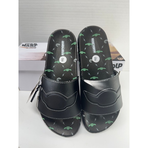 New Disney Star Wars The Mandalorian Baby Yoda Adult Slide Sandals - Picture 4 of 8